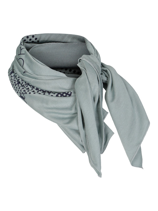 Tonje square scarf with graphic print.